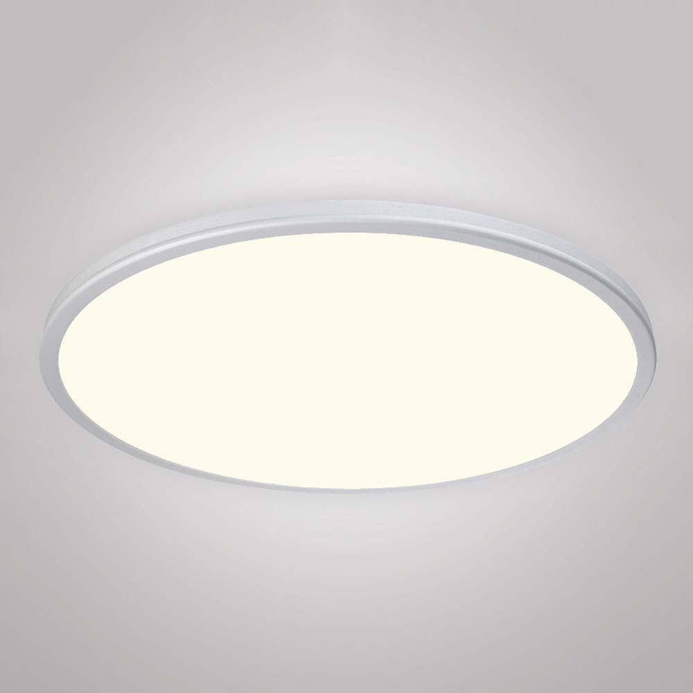 Geos 22" Titanium Glass Brass LED Flush Mount
