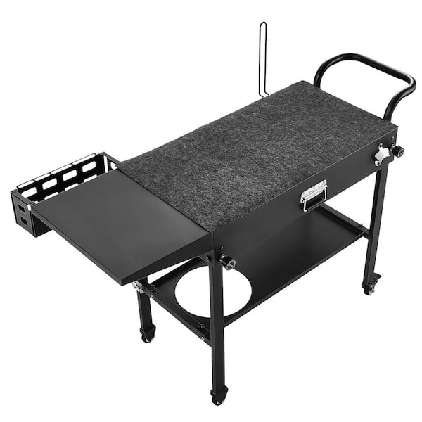 Outdoor Grill Cart, 31.0 x 17.0 in. Tabletop Size Grilling Table, Foldable Outdoor Cooking Table with Tissue Holder