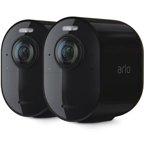 Apartment Advance pull the wool over eyes Arlo Arlo Ultra 2 Spotlight Camera - Wireless Security, 4K Video & HDR,  Color Night Vision, 2-Way Audio, 2 Pack, Black VMS5240B-200NAS - The Home  Depot