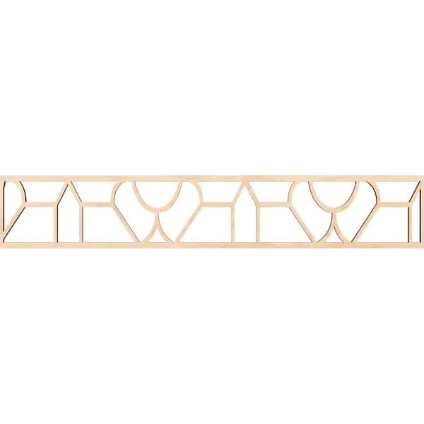 Ekena Millwork Whitechapel Fretwork 0.375 in. D x 46.625 in. W x 8 in. L Birch Wood Panel Moulding