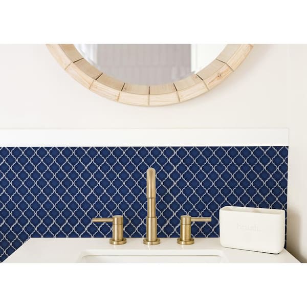 Hudson Tangier Smoky Blue 12 in. x 12 in. Porcelain Floor and Wall Mosaic Tile (11.0 sq. ft./Case)