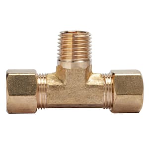 1/4 in. O.D. Brass Compression Coupling Fitting (10-Pack)