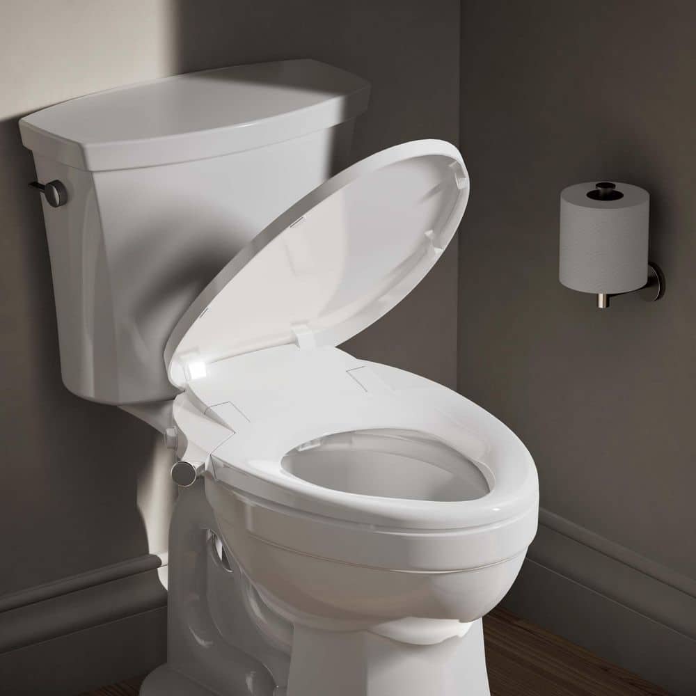 PureWash M300 White Elongated Manual Bidet Toilet Seat