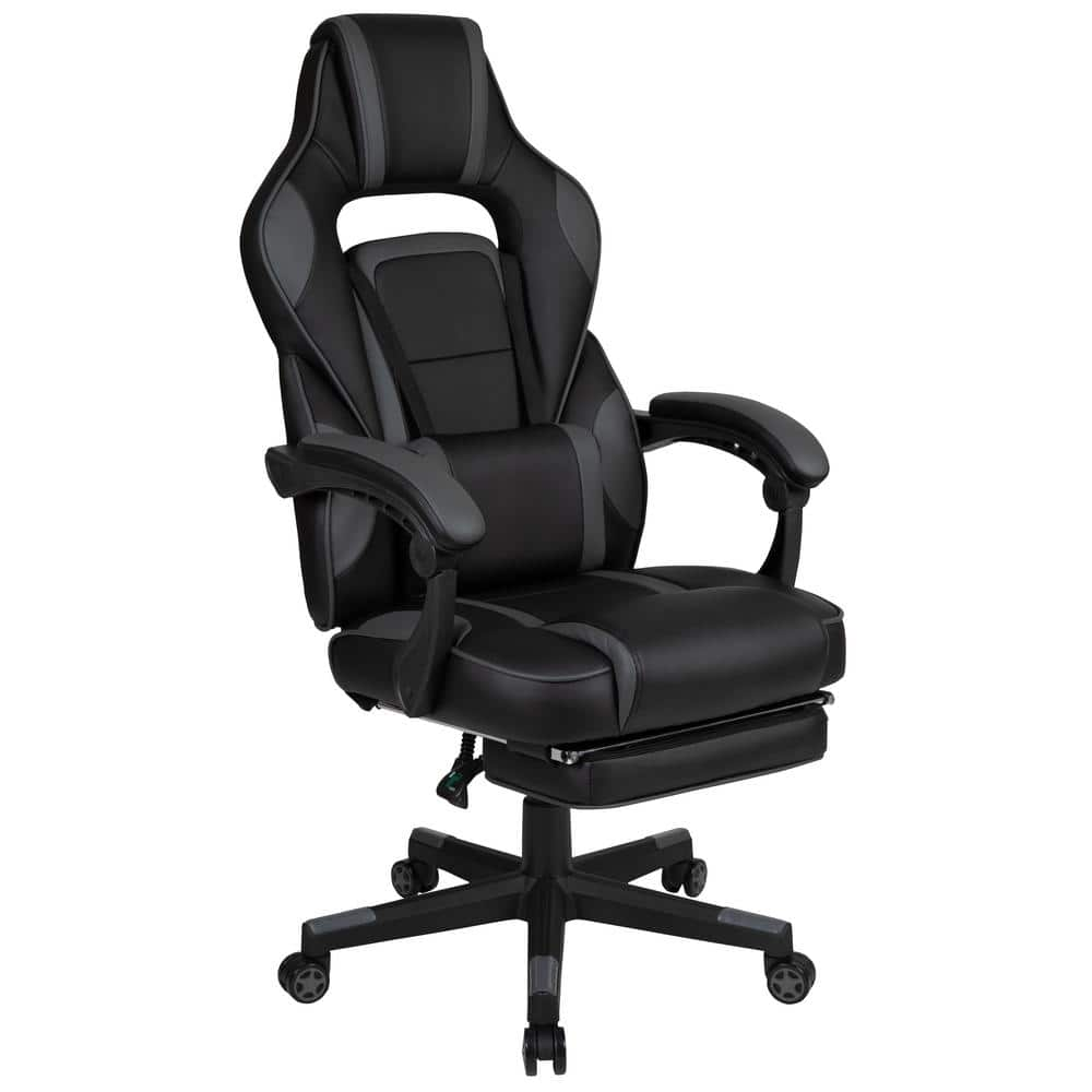 Grey leather 2025 gaming chair