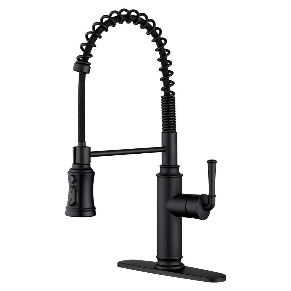 Single Handle Pull Down Sprayer Kitchen Faucet with Touchless Sensor and 360° Rotation Spout in Matte Black price history on PriceWatchPro