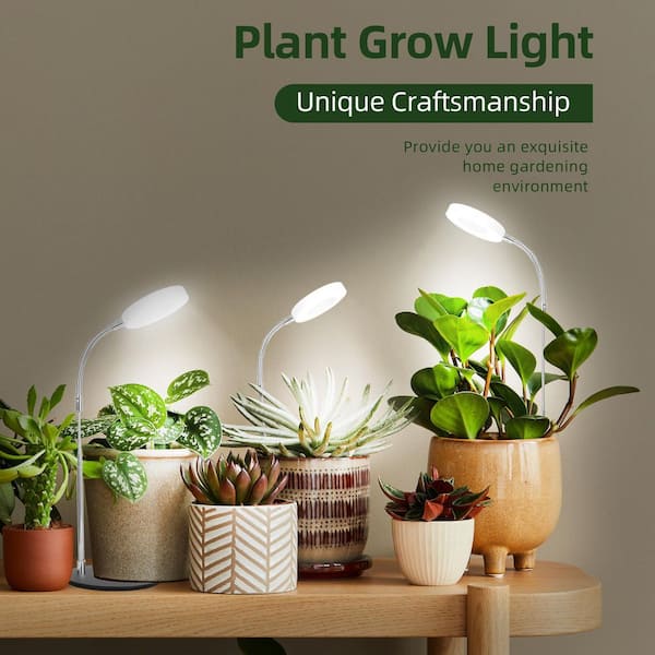 Full Spectrum Grow Light  with Detachable Base 48 LED Plant Light Desk Grow Lamp 3-Light Modes and 10-Dimming Levels
