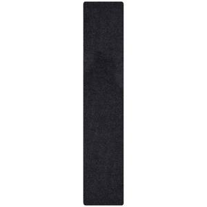 Lifesaver Collection Non-Slip Rubberback Solid 3x25 Indoor/Outdoor Runner Rug, 2 ft. 7 in. x 25 ft., Black