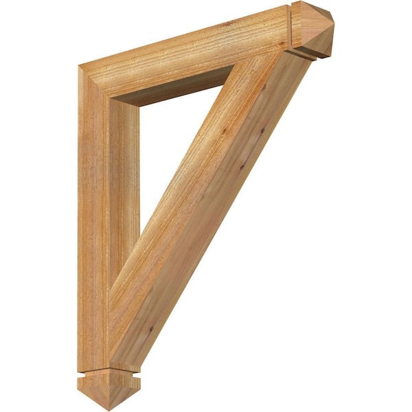 Ekena Millwork 4 in. x 32 in. x 28 in. Western Red Cedar Traditional Arts and Crafts Rough Sawn