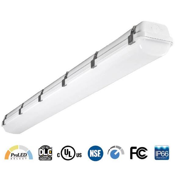Integrated Led Gray Strip Light Fixture, Vapor Proof Light Fixture