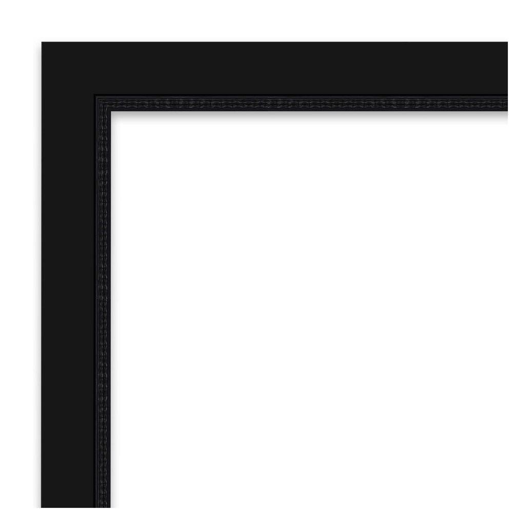 Avon Black Rectangular Wall Mount Bathroom Vanity Mirror
