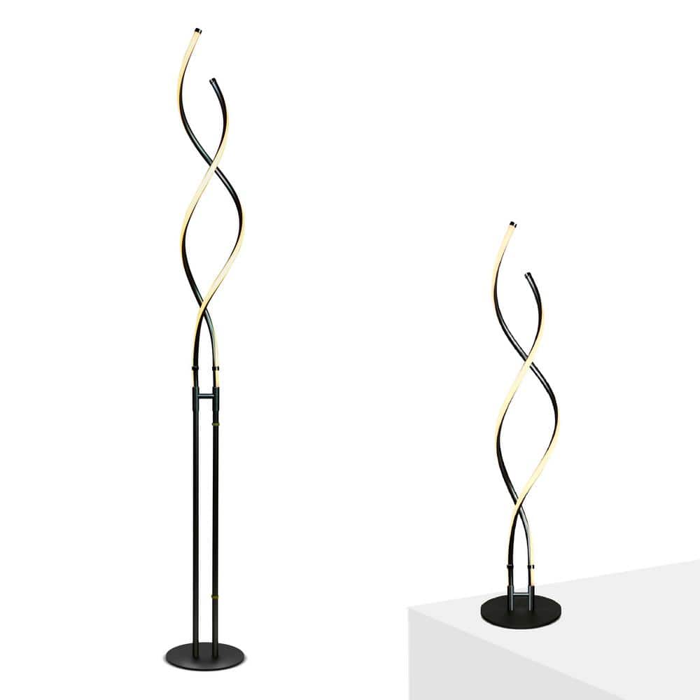 Embrace Adjustable 60" Black LED Energy-Efficient Floor Lamp