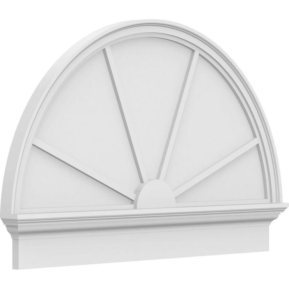 2-3/4 in. x 42 in. x 27-3/4 in. Half Round 4-Spoke Architectural Grade PVC Combination Pediment Moulding price history on PriceWatchPro