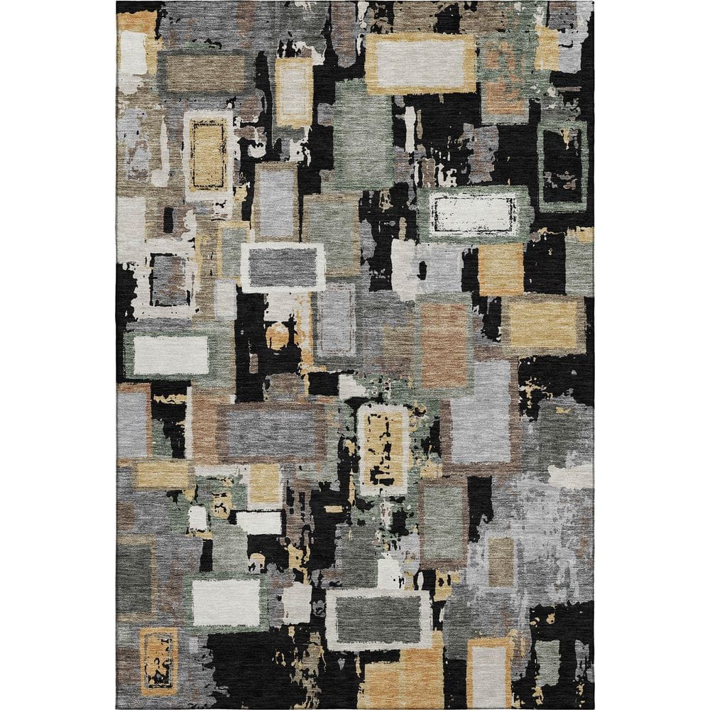 Addison Rugs Mayfield Premium Machine Washable Abstract AMF2246 Black 5 ...