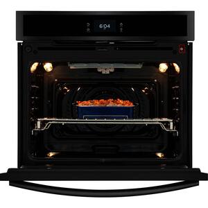 Gallery 30 in. Single Electric Built-In Wall Oven with Total Convection in Smudge-Proof Black Stainless Steel