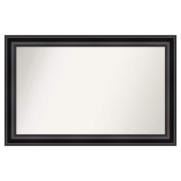Amanti Art Grand Black 47.75 in. W x 30.75 in. H Custom Non-Beveled Recycled Polystyrene Framed Bathroom Vanity Wall Mirror