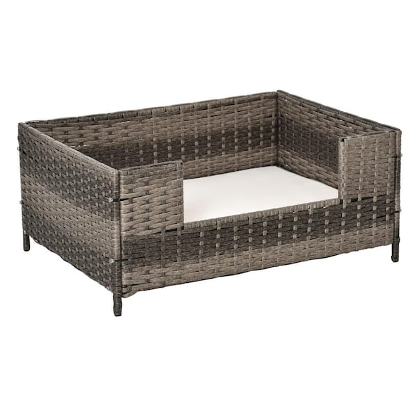 Grey rattan best sale dog bed