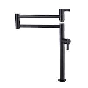 Standing Deck Mounted Pot Filler with Knob Handle in Oil Rubbed Bronze
