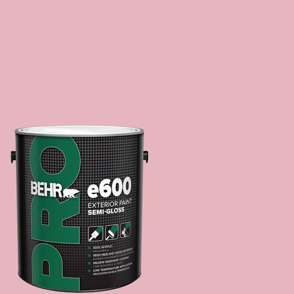 BEHR PRO 1 gal. #110C-2 Colonial Rose Semi-Gloss Exterior Paint