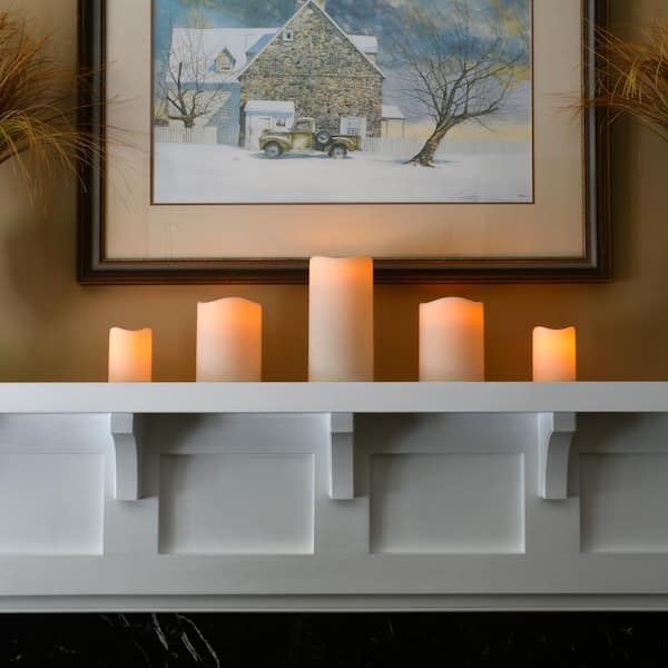 LUMABASE - Battery Operated LED Assorted Resin Pillars with Remote Control (set of 5)