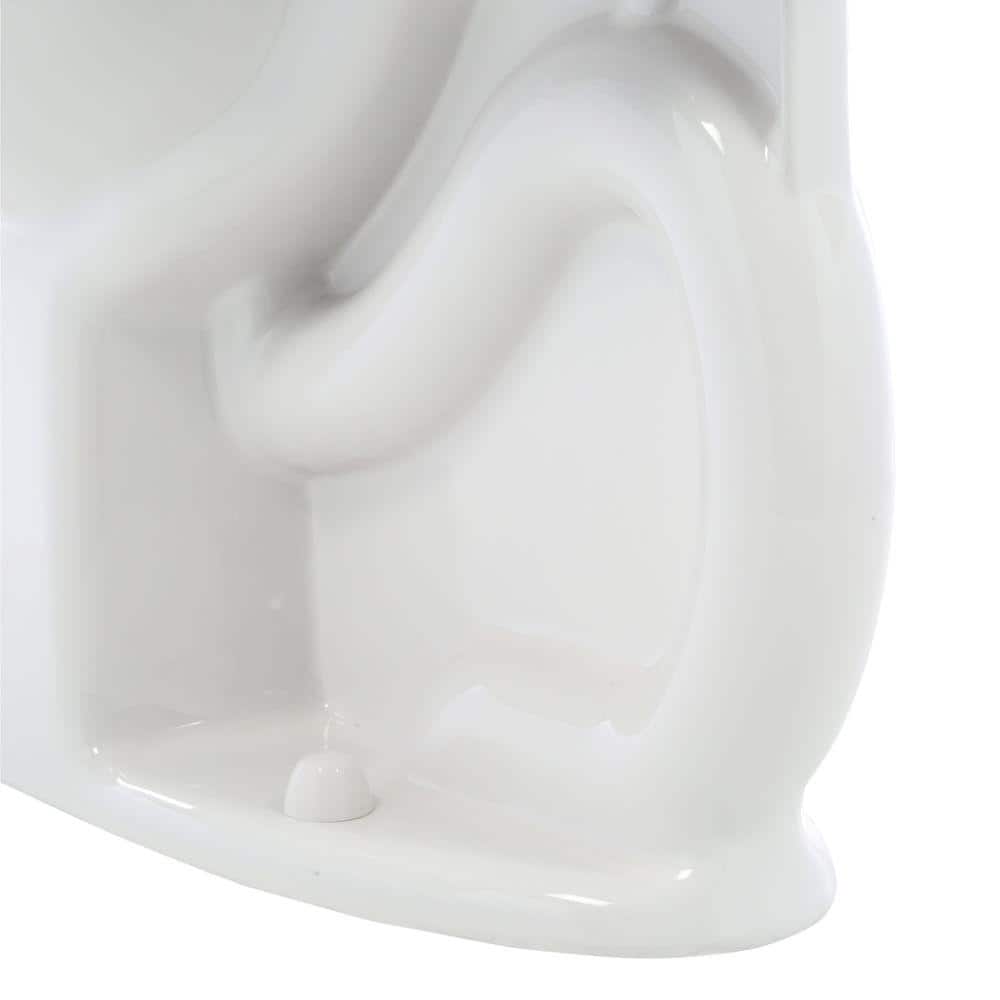 White Vitreous China Dual Flush Elongated Toilet Bowl