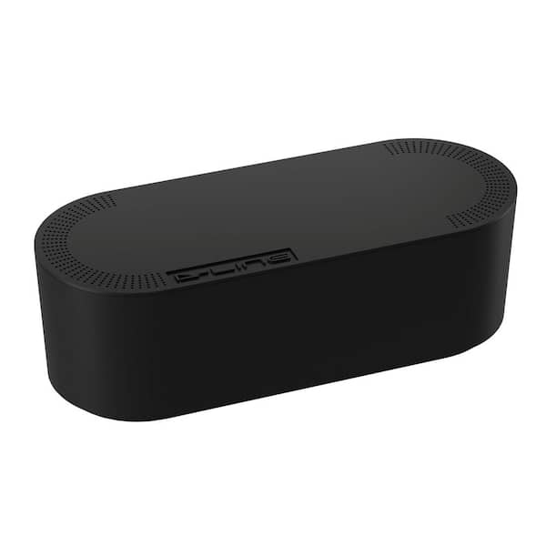 16.5 in. x 6.5 in. x 5.25 in. Black Cable Management Box, Desk Cord Organizer for Baby Proof Cables