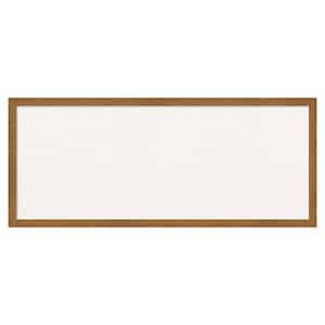 Carlisle Blonde Narrow White Corkboard 31 in. x 13 in. Bulletin Board Memo Board