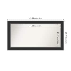 Corvino Black 49 in. x 26 in. Custom Non-Beveled Wood Framed Bathroom Vanity Wall Mirror