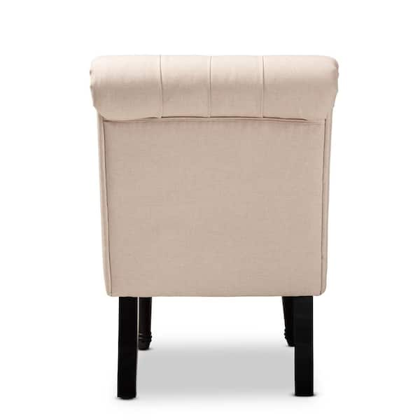 Baxton Studio Barthe Beige Fabric Accent Chair 154 9512 HD The