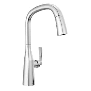Stryke Single Handle Pull Down Sprayer Kitchen Faucet in Lumicoat Polished Chrome