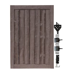 4 ft. x 6 ft. Ashland Dark Brown Composite Privacy Fence Gate