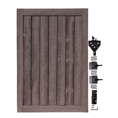 4 ft. x 6 ft. Ashland Dark Brown Composite Privacy Fence Gate