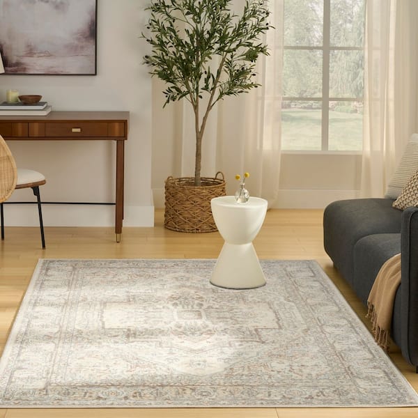 Concerto Beige 4 ft. x 6 ft. Center medallion Traditional Area Rug