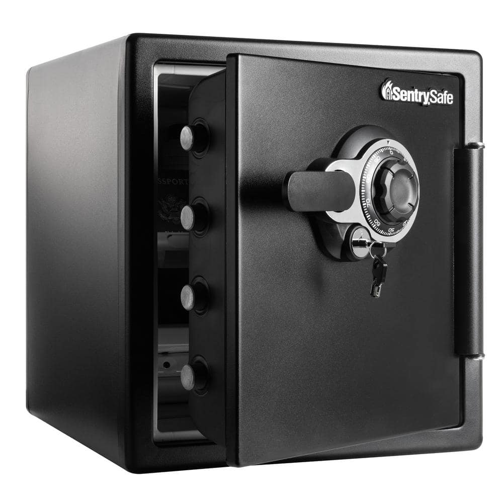 SentrySafe 1.2 cu. ft. Fireproof  Waterproof Safe with Dial Combination  Lock and Dual Key SFW123DTB The Home Depot