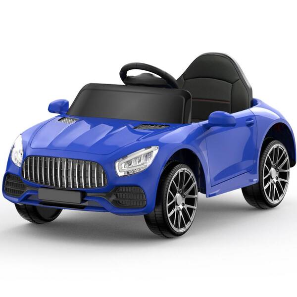 ROOMTEC 12-Volt Kids Ride On Car 2.4G RC Electric Vehicle with Lights MP3 Power Wheels Blue