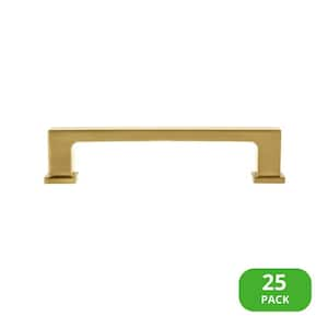 Chelsey 4 in. (102 mm) Satin Brass Drawer Pull (25-Pack)