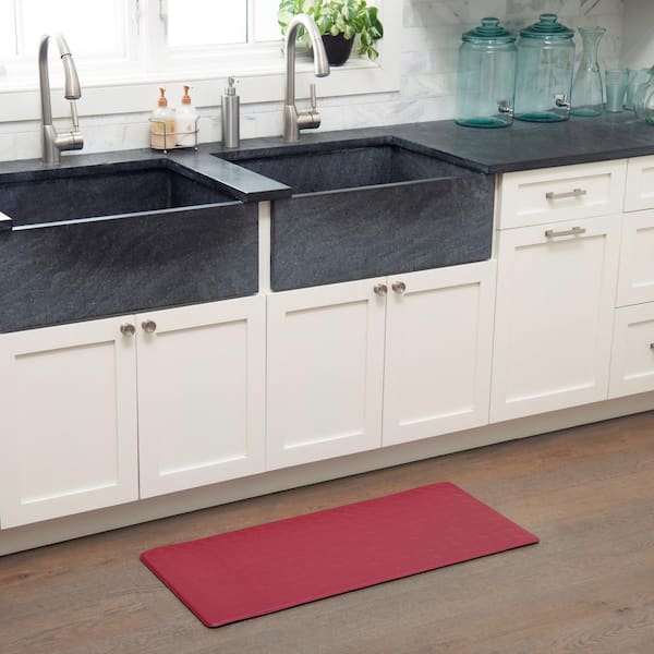 Trenton Solace Red 17 in. x 39 in. Anti Fatigue Kitchen Mat