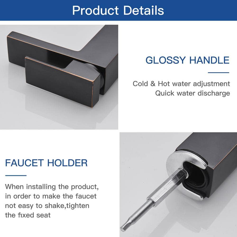 Oil-Rubbed Bronze Single-Handle Low-Arc Bathroom Faucet with Pop-Up Drain