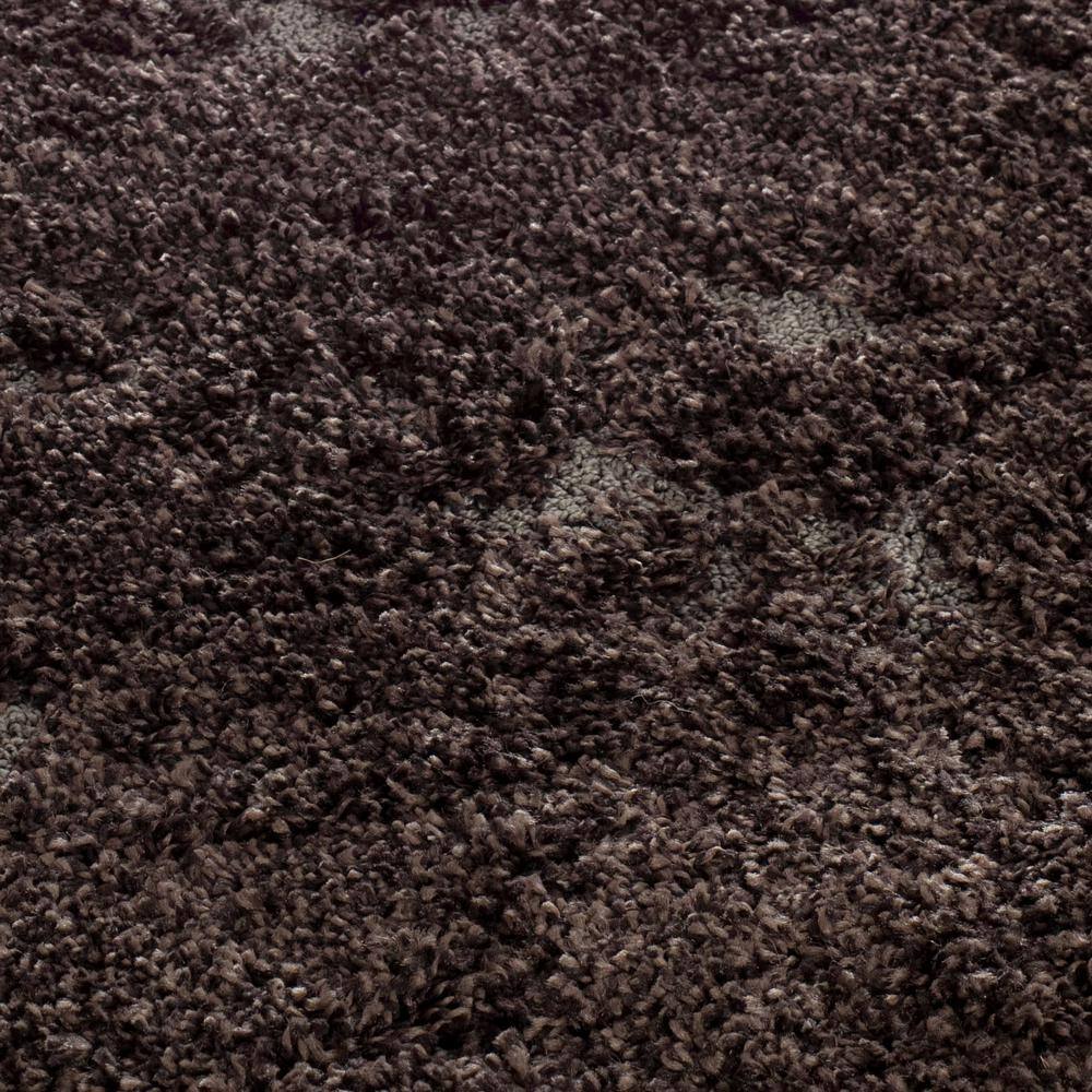Florida Shag SG460 Power Loomed Indoor Area Rug - Dark Brown/Smoke - 8'x10' - Safavieh