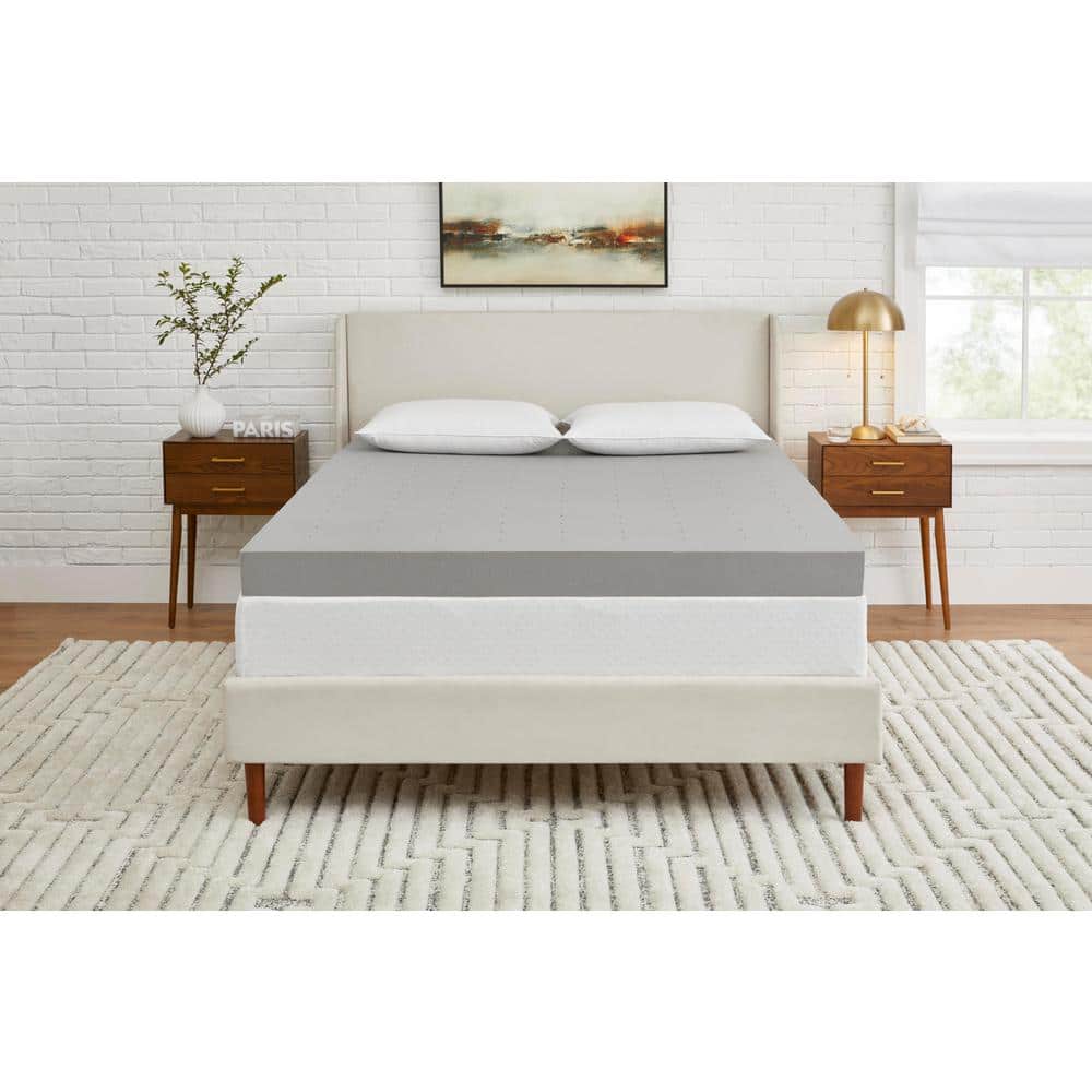 StyleWell Queen Charcoal Infused Cooling Memory Foam