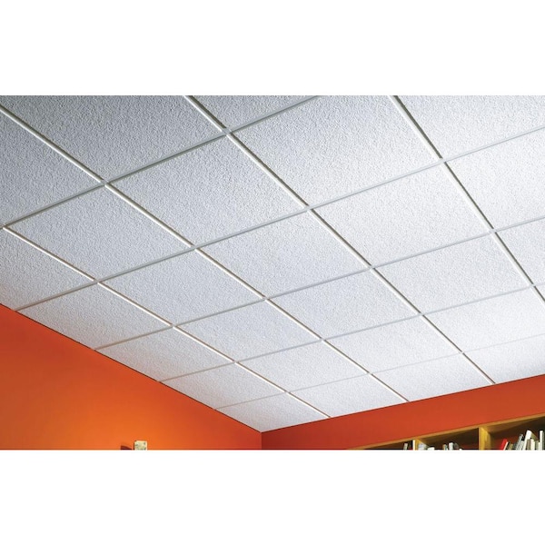 Usg Ceilings 2 Ft X Luna White, 2×4 Acoustical Ceiling Tiles Home Depot