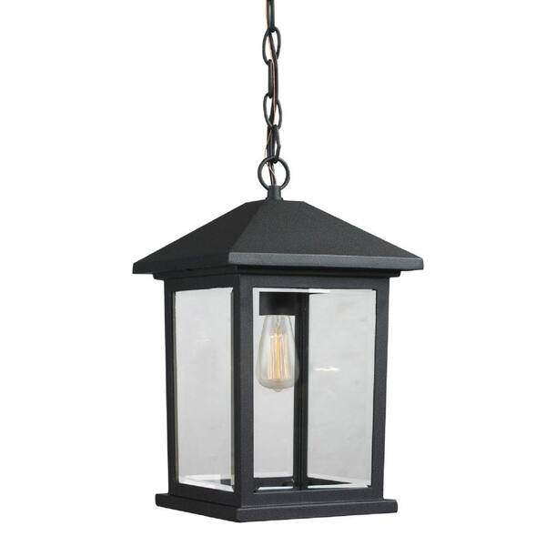 Unbranded Malone 1-Light Black Outdoor Hanging Pendant