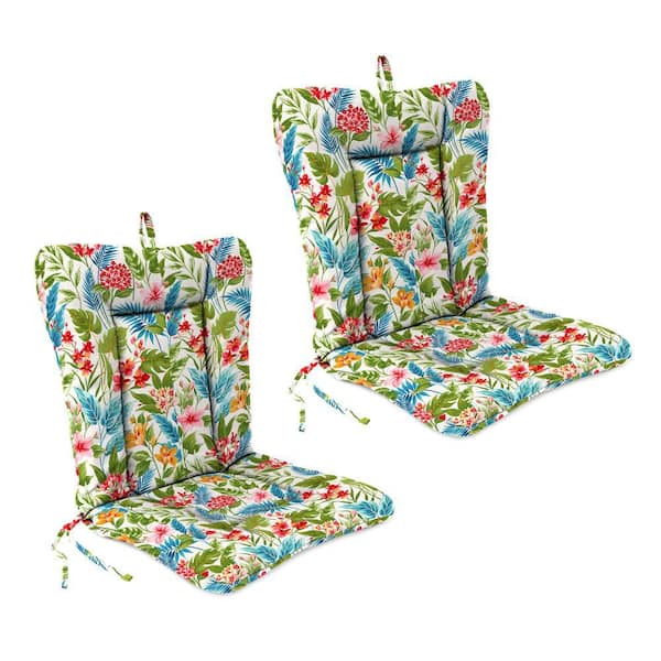 Jordan Manufacturing 38 in. L x 21 in. W x 3.5 in. T Rectangular Outdoor Dining Chair Cushion in Carena Multi (2-Pack)