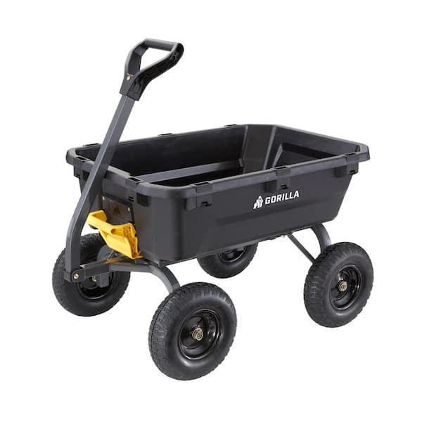りんご　ワゴン GORILLA CARTS 7 cu. ft. Heavy Duty Plastic Dump Garden Cart, 1200