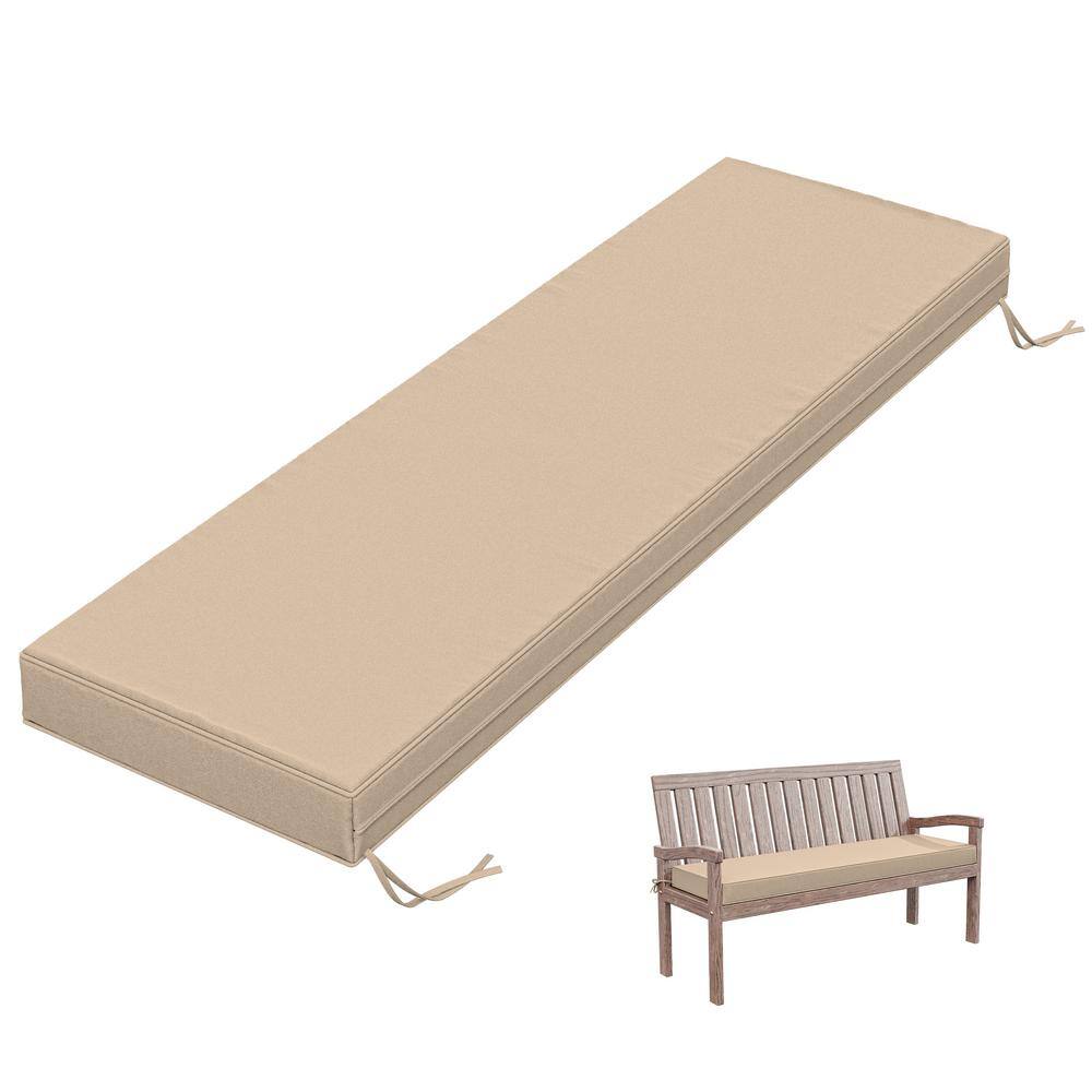 42 in. x 18 in. x 3.5 in. Rectangular Outdoor Porch Swing Bench Cushion Sand price history on PriceWatchPro
