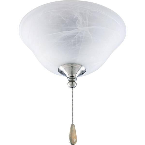 Progress Lighting AirPro 3-Light Brushed Nickel Ceiling Fan Light