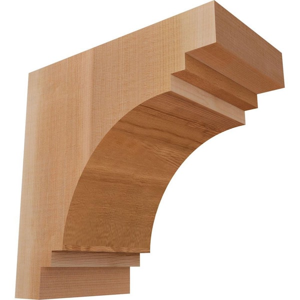 Ekena Millwork 5-1/2 in. x 10 in. x 10 in. Western Red Cedar Pescadero Smooth Corbel