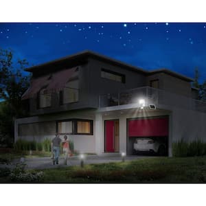 144 LED White Solar Powered Motion Activated Security Light (4-Pack)