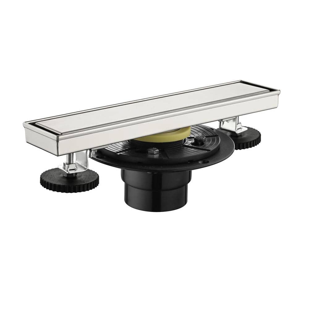 Square Shower Floor Drain with Flange, Pattern Grate Removable, Food-Grade SUS 304 Stainless Steel in Brushed Nickel price history on PriceWatchPro