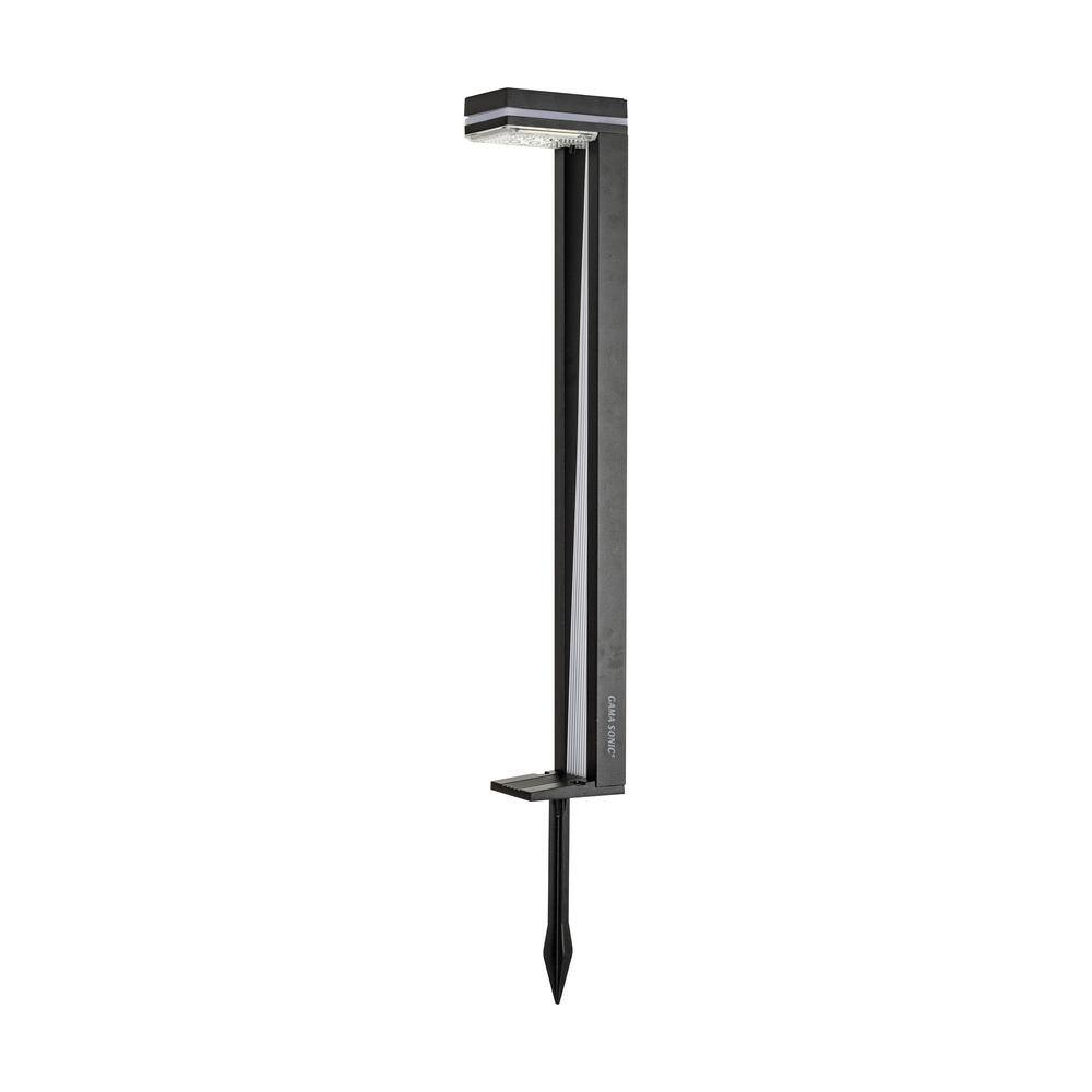 Sentry Modern Black Solar LED Pathway Lights with Blue Accent - 2 Pack