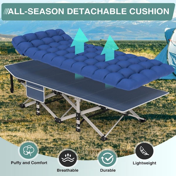 SEEUTEK Folding Camping Cot for Adults-Heavy Duty 1200D Oxford